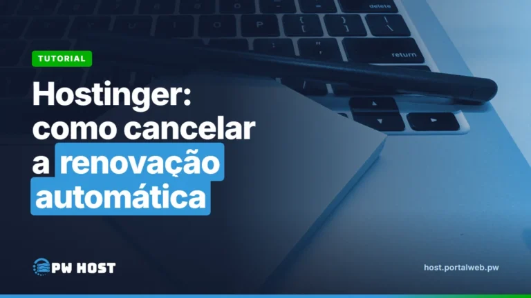 PW Host - Hospedagem de Sites Vitalícia e Sem Mensalidade Hostinger: como cancelar a renovação automática. Foto: bloco de notas adesivas e uma caneta sobre o teclado de um notebook.