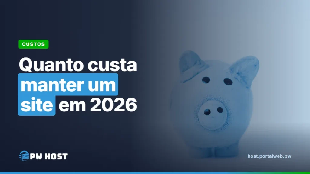 Quanto custa manter um site em 2026. Foto: cofrinho de cerâmica em forma de porco sobre um fundo claro.