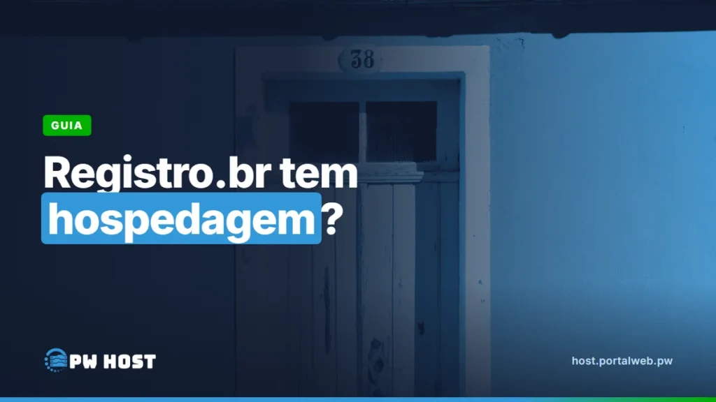 Registro.br tem hospedagem? Foto: porta de madeira com o número 38 numa placa oval acima, numa parede lisa.